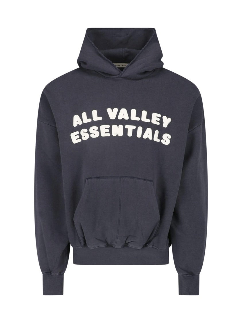 Fear Of God Essentials Dark Grey Cotton 90S Kangaroo Pocket Hoodie