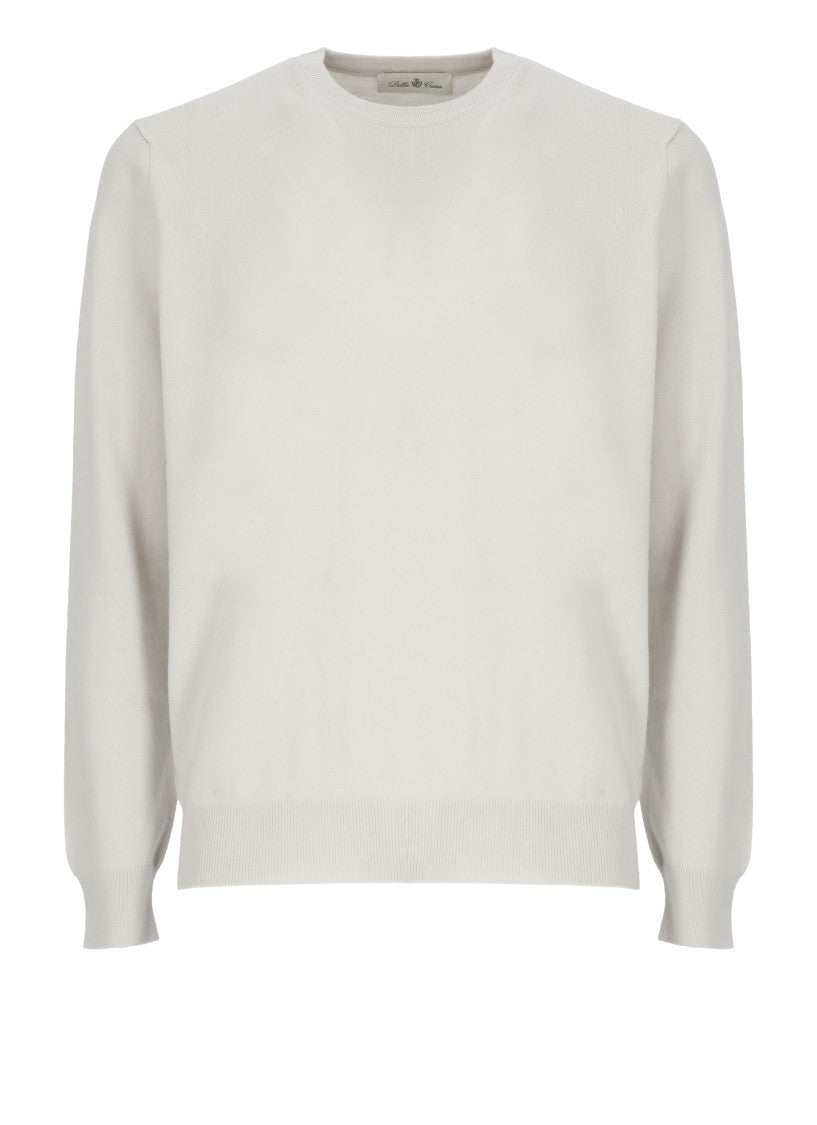 Della Ciana Grey Wool-Blend Crew Neck Sweater