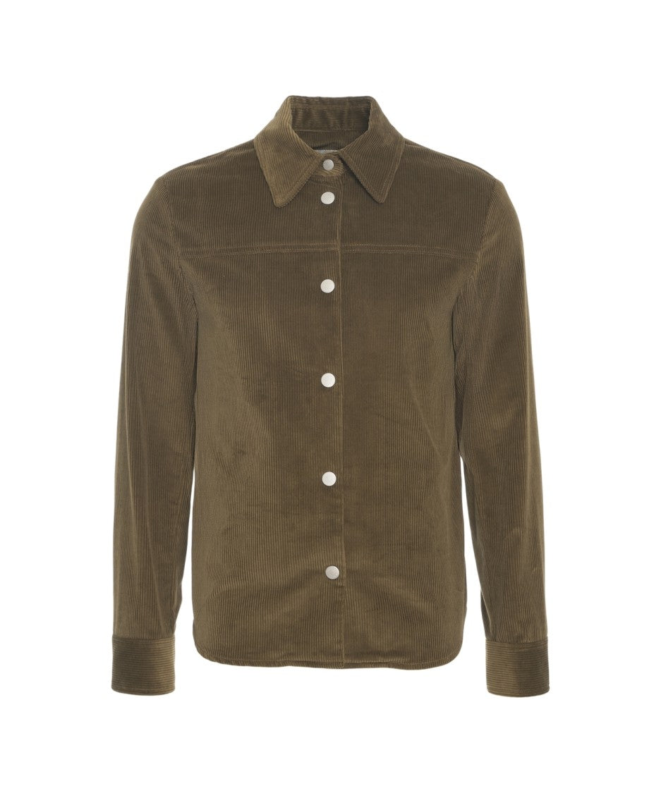 Jacob Cohen Corduroy Shirt Jacket With Classic Collar And Button Closure