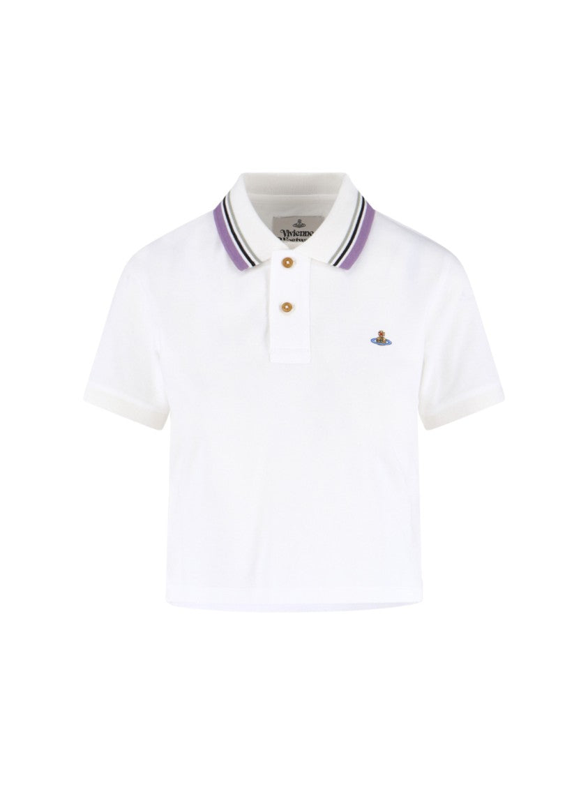 Vivienne Westwood Classic Polo With Multicolor Striped Detail