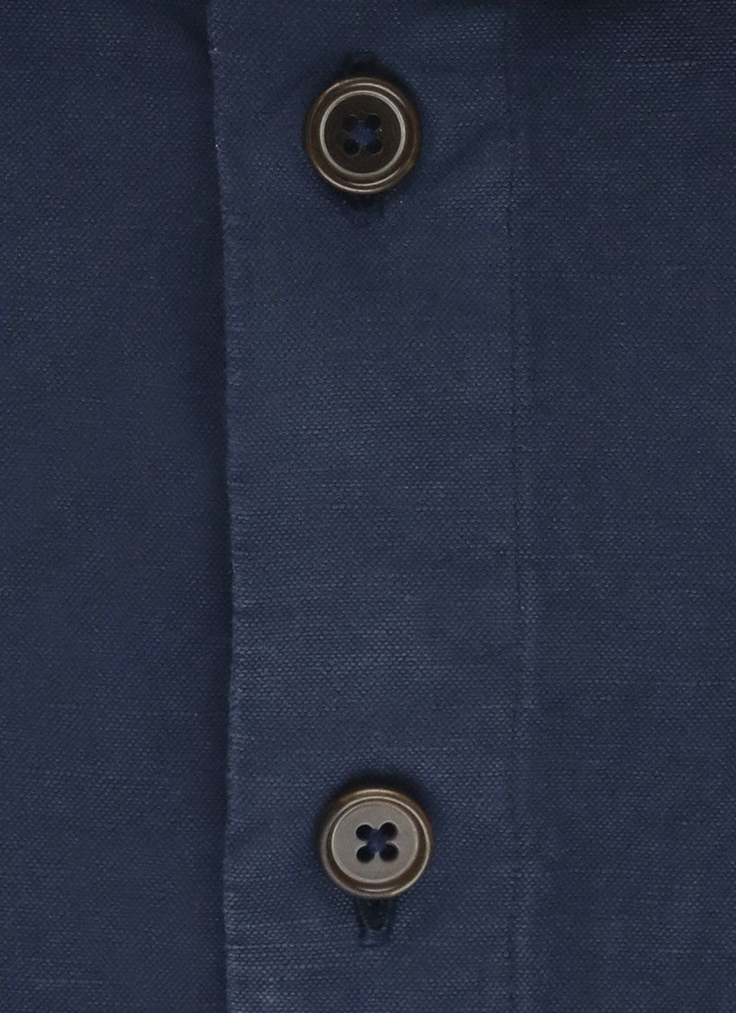 Fay Dark Navy Button-Down Shirt