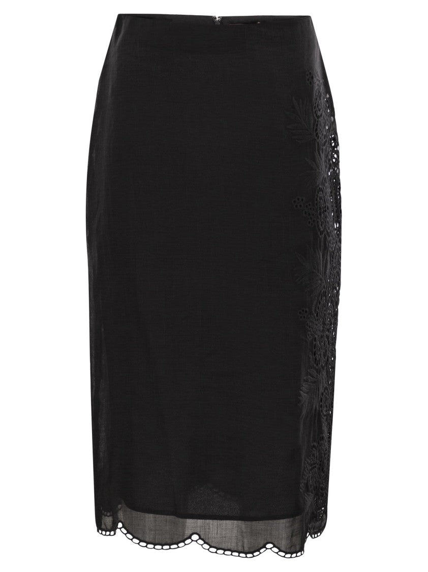 Max Mara Fify - Ramie Canvas Skirt