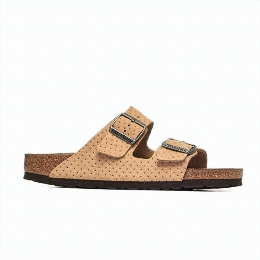 Birkenstock Dual-Strap Suede And Leather Sandal