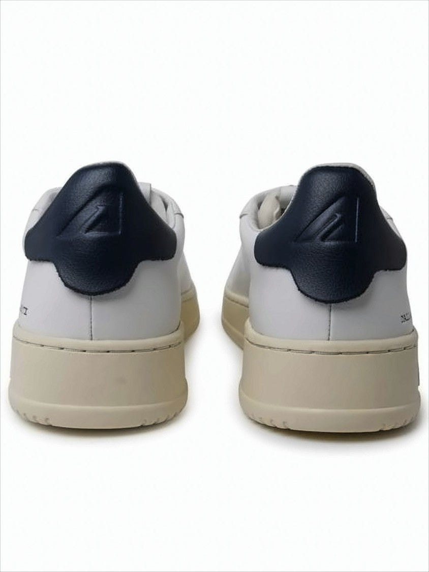 Autry Low-Top White Leather Sneakers With Perforated Detailing