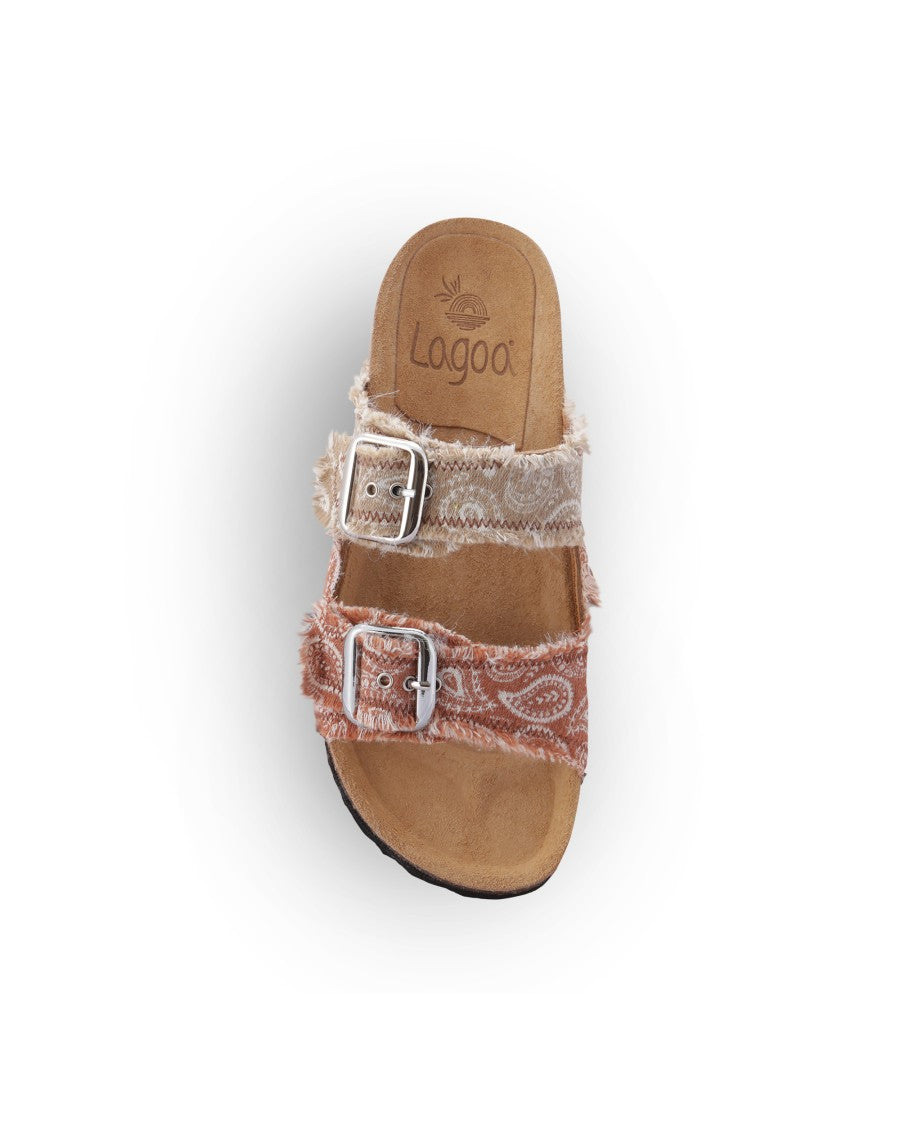 Lagoa Jurere Patch Bandana Tobacco/Leather Sandals