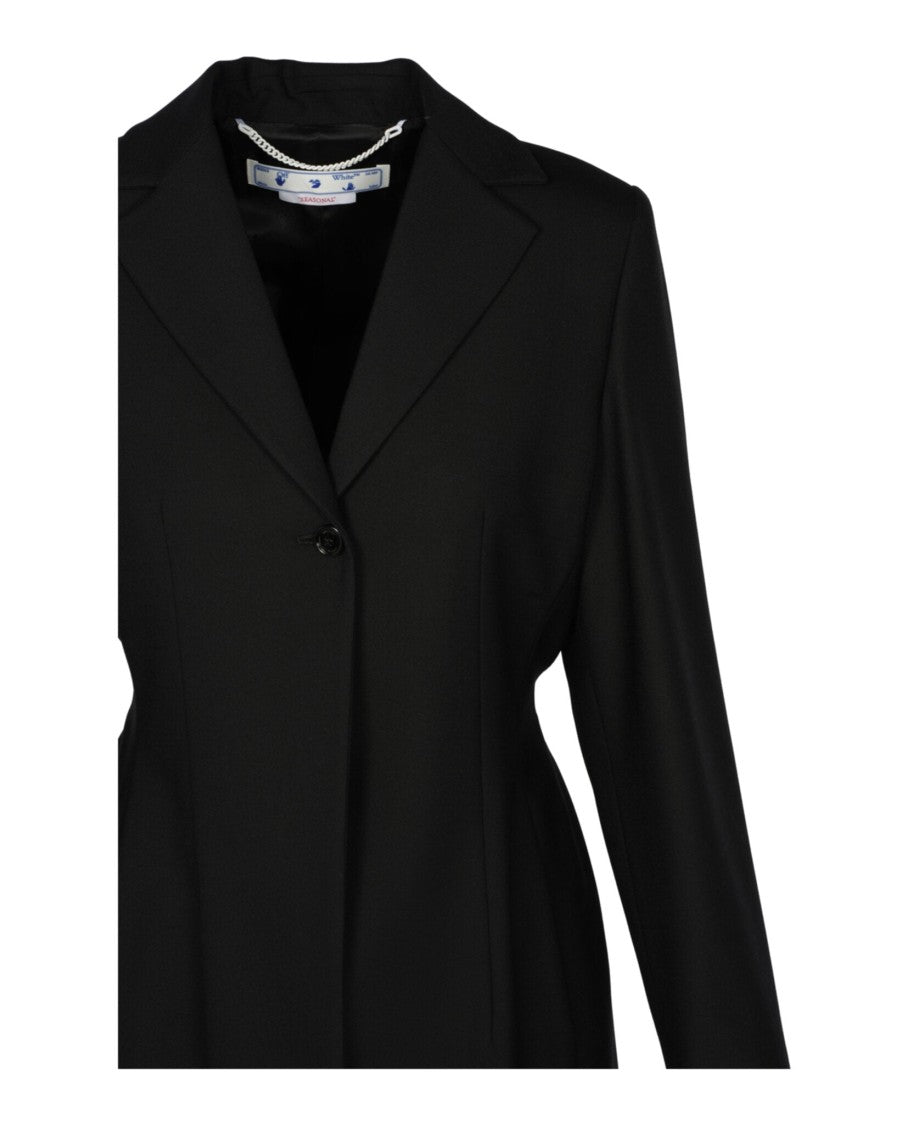 Off-White Wool Blend Relaxed Fit Blazer