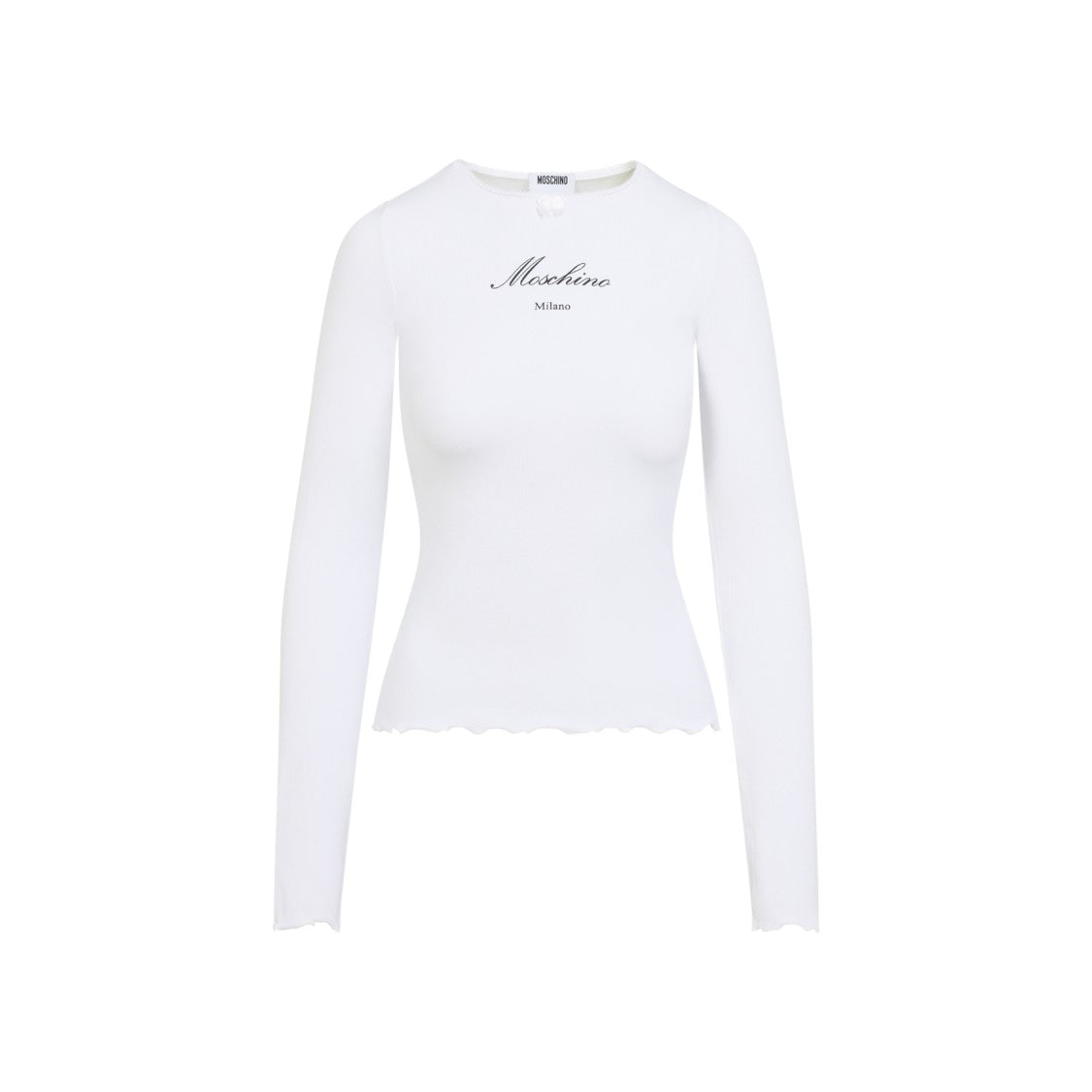 Moschino White Cotton Blend T-Shirt