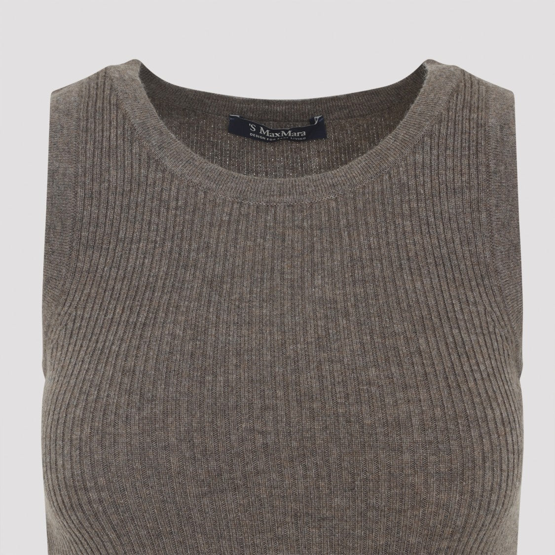 Max Mara Cipro Brown Wool And Cashmere Tank Top