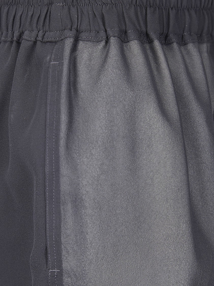 Rick Owens Black Elastic Waist Shorts