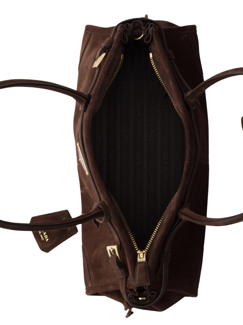 Prada Borsa Bonnie Medium Suede Shoulder Bag