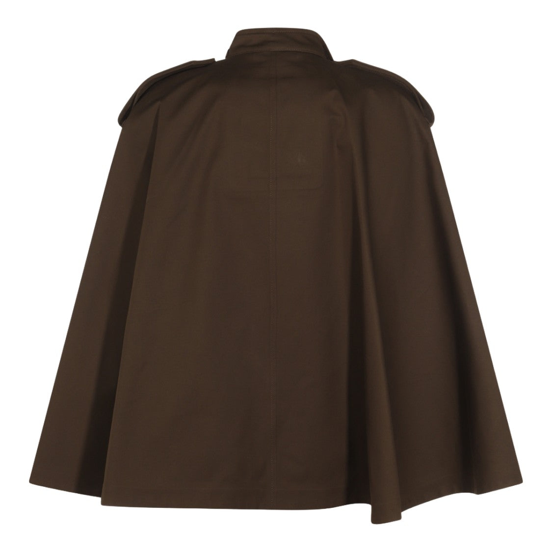 Burberry Cape-Inspired Brown Jacket With Double-Breasted Front