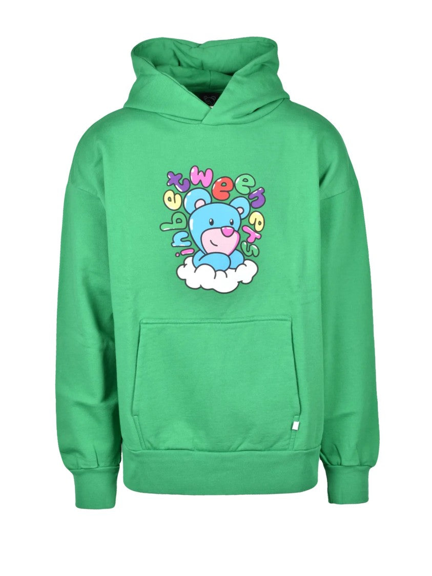 Inbetweeners Green Graphic Bear Print Cotton Sweatshirt