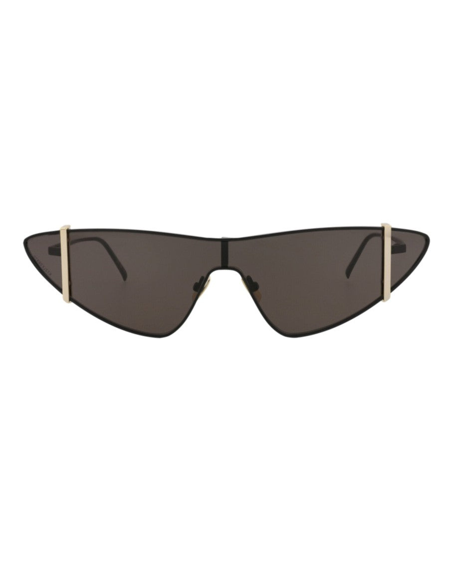 Saint Laurent Cat Eye-Frame Metal Sunglasses With Gold Accents