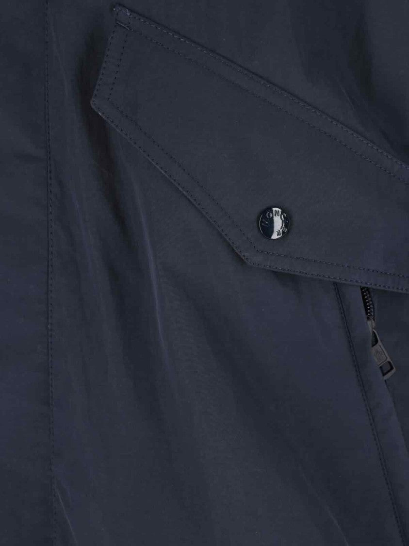 Moncler Genius Nigo Logo Zip Jacket, In Blue Nylon