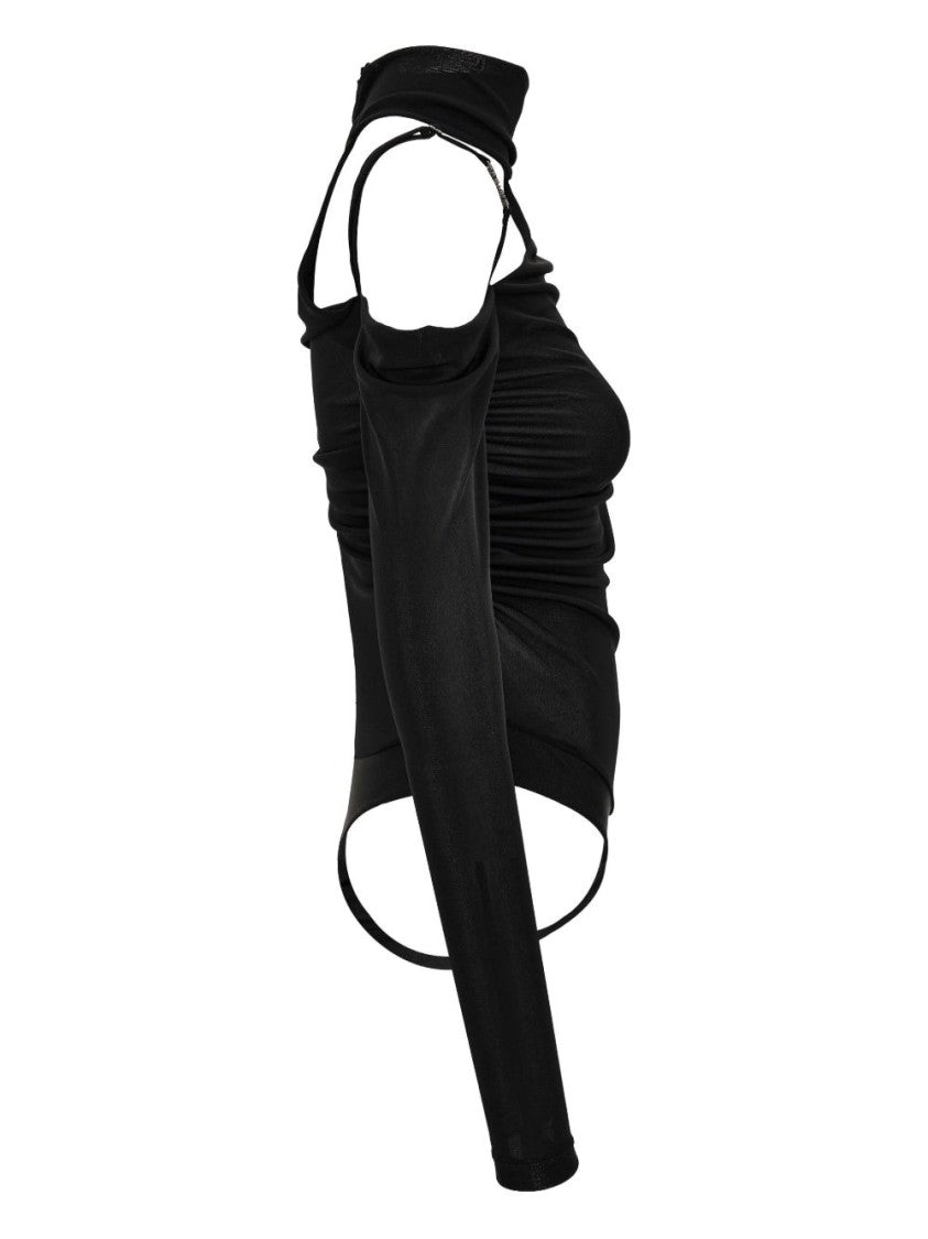 Versace Jeans Couture Bodysuit Top With Asymmetrical Design