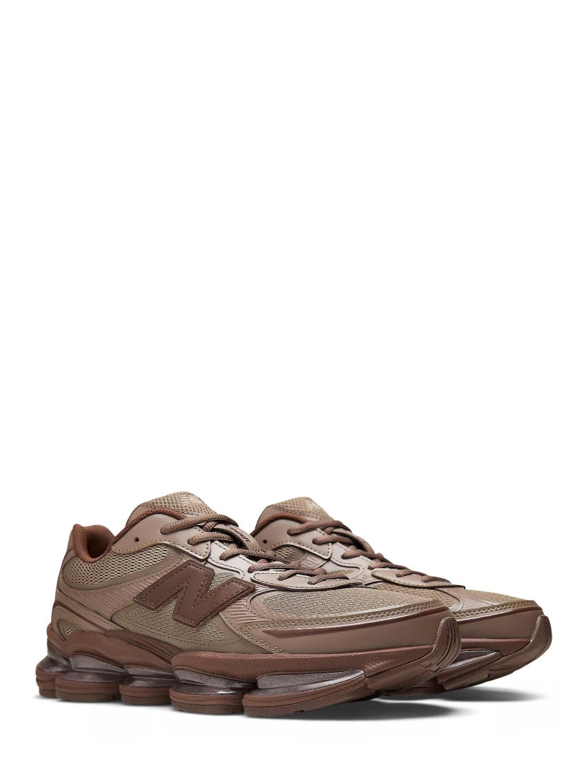 New Balance Brown Layered Synthetic Dynamic Sole Sneakers