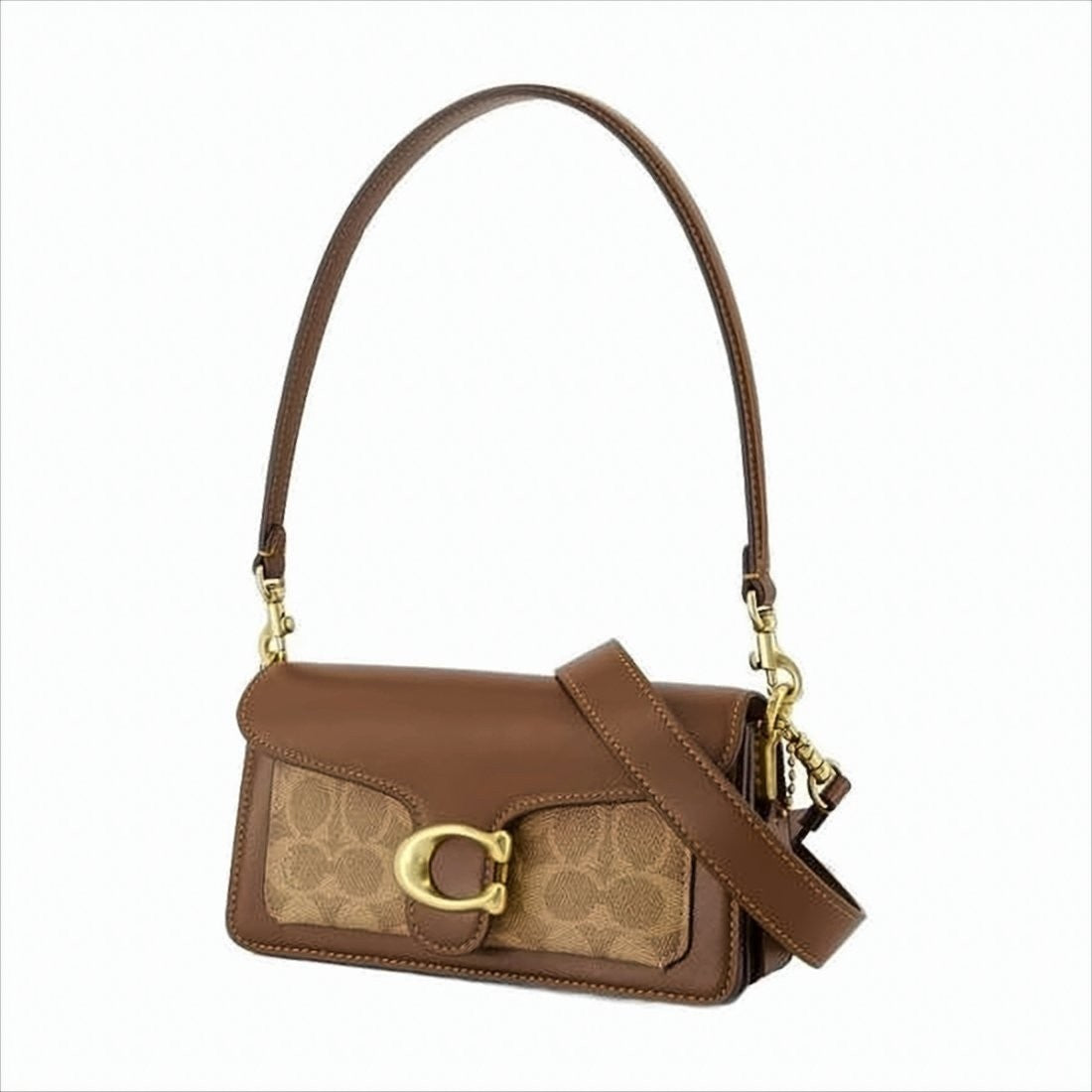 Coach Structured Brown Calf Leather Crossbody Bag