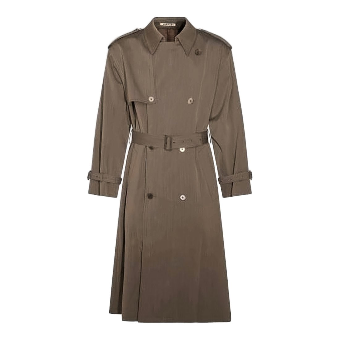 Auralee Double-Breasted Wool Trench Coat