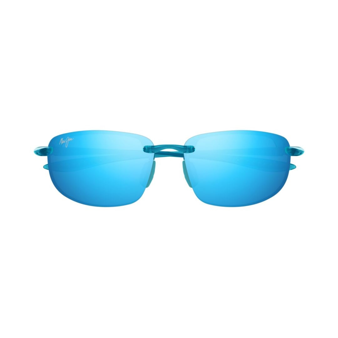 Maui Jim Hookipa Rimless Sunglasses With Vibrant Blue Mirrored Lenses