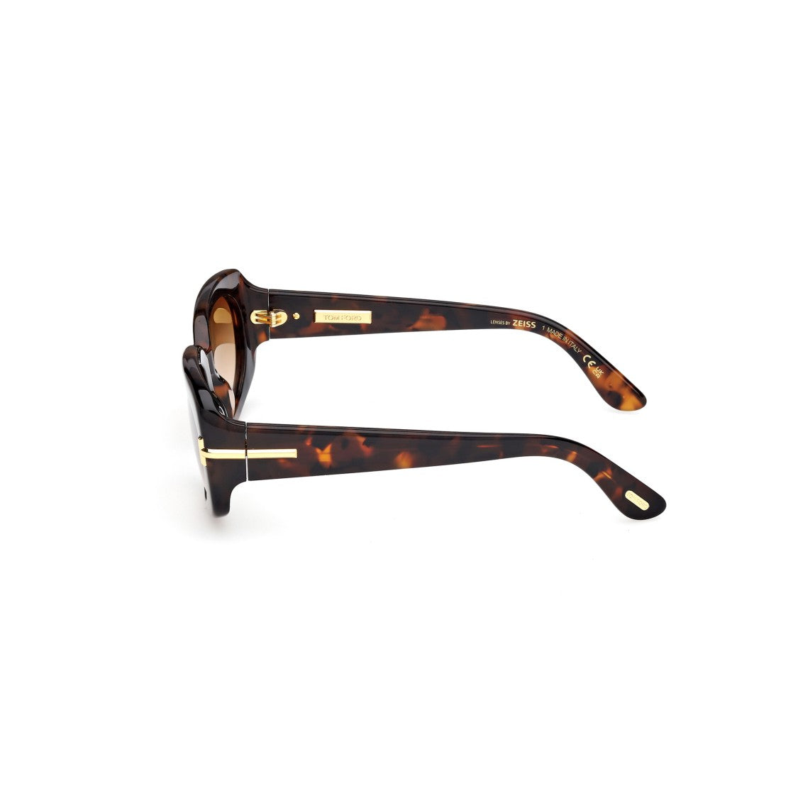 Tom Ford Ft1253 Bold Rectangular Tortoiseshell Sunglasses