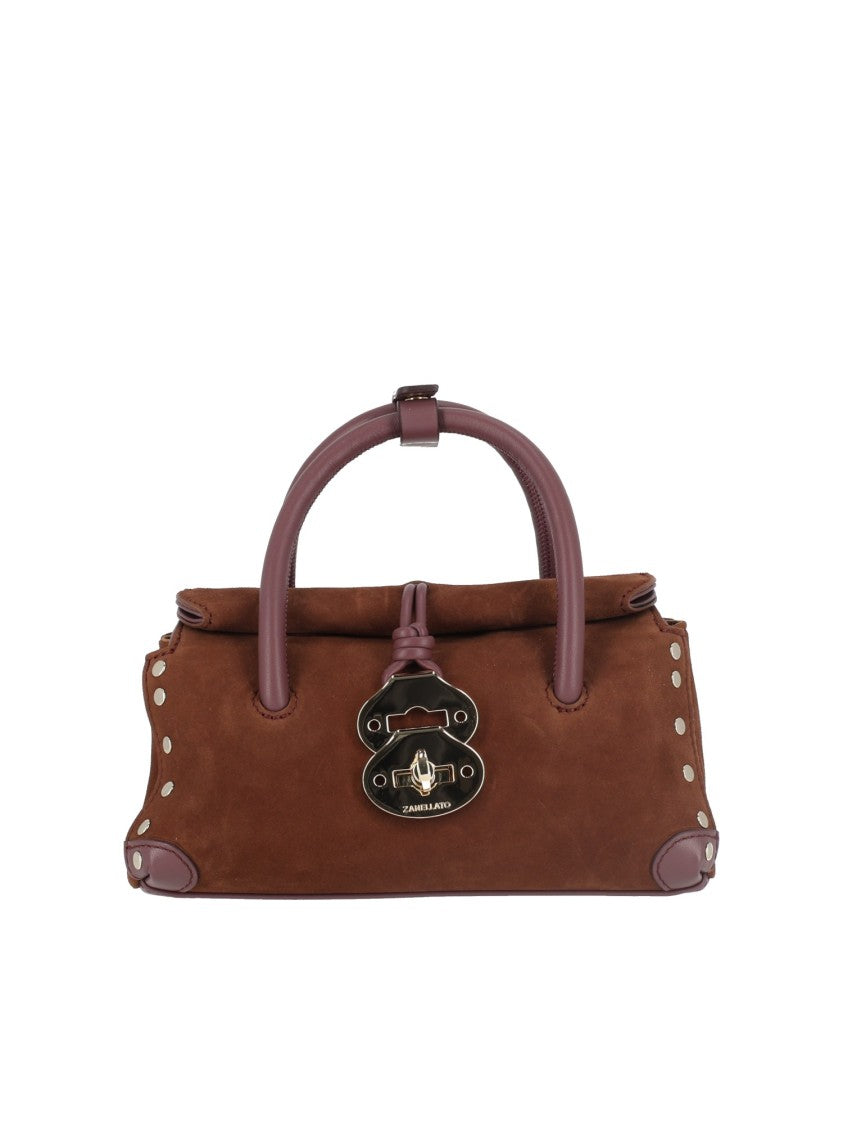Zanellato Srl Brown Dotta Zashmere Suede Shoulder Bag