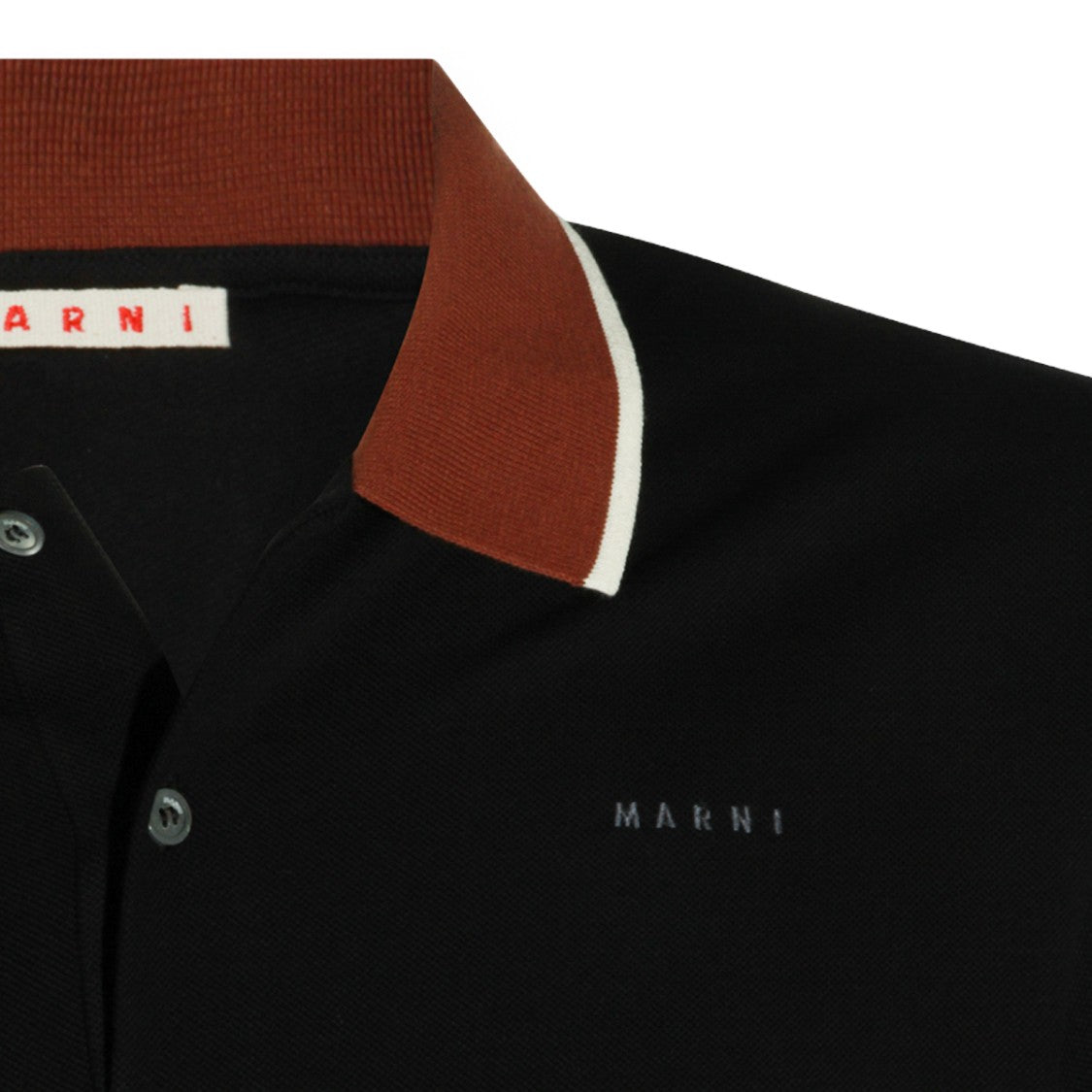 Marni Black Cotton Polo Shirt Polo Shirt