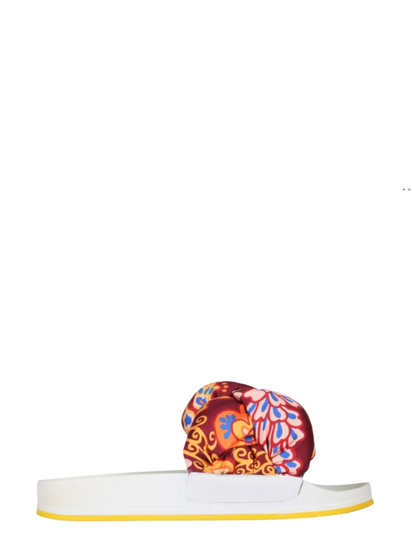 La Double J Braid Slide Sandals