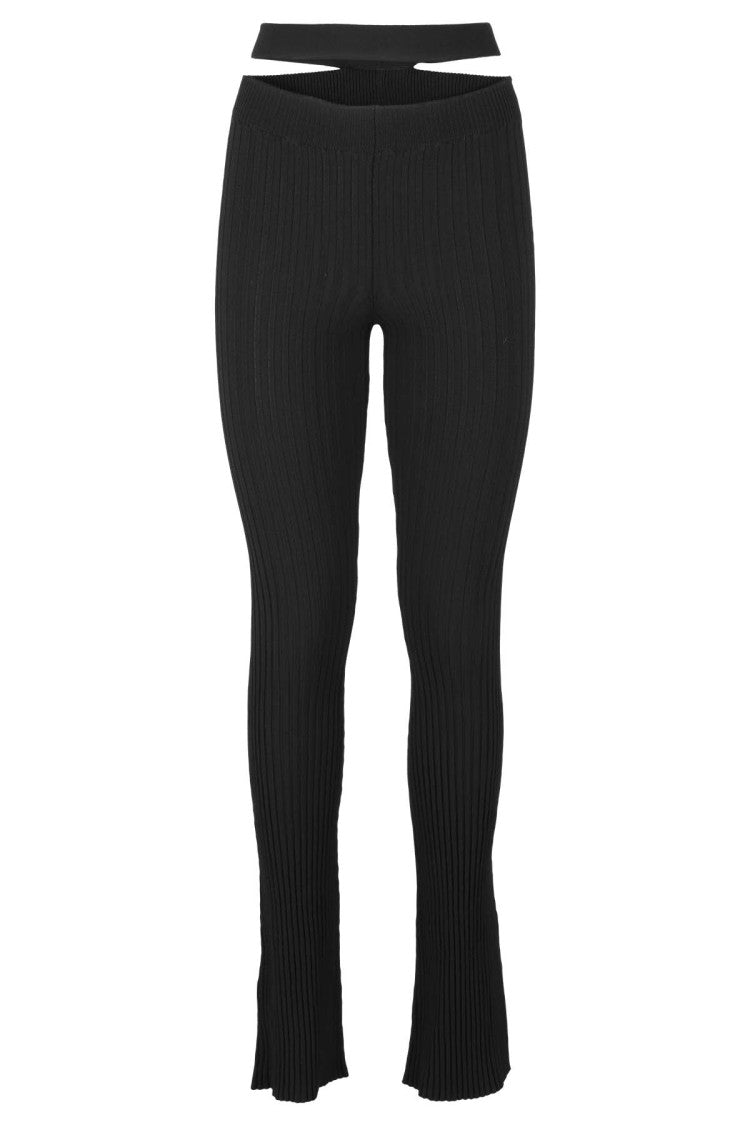 Andreâdamo Ribbed Knit Flare Leggings