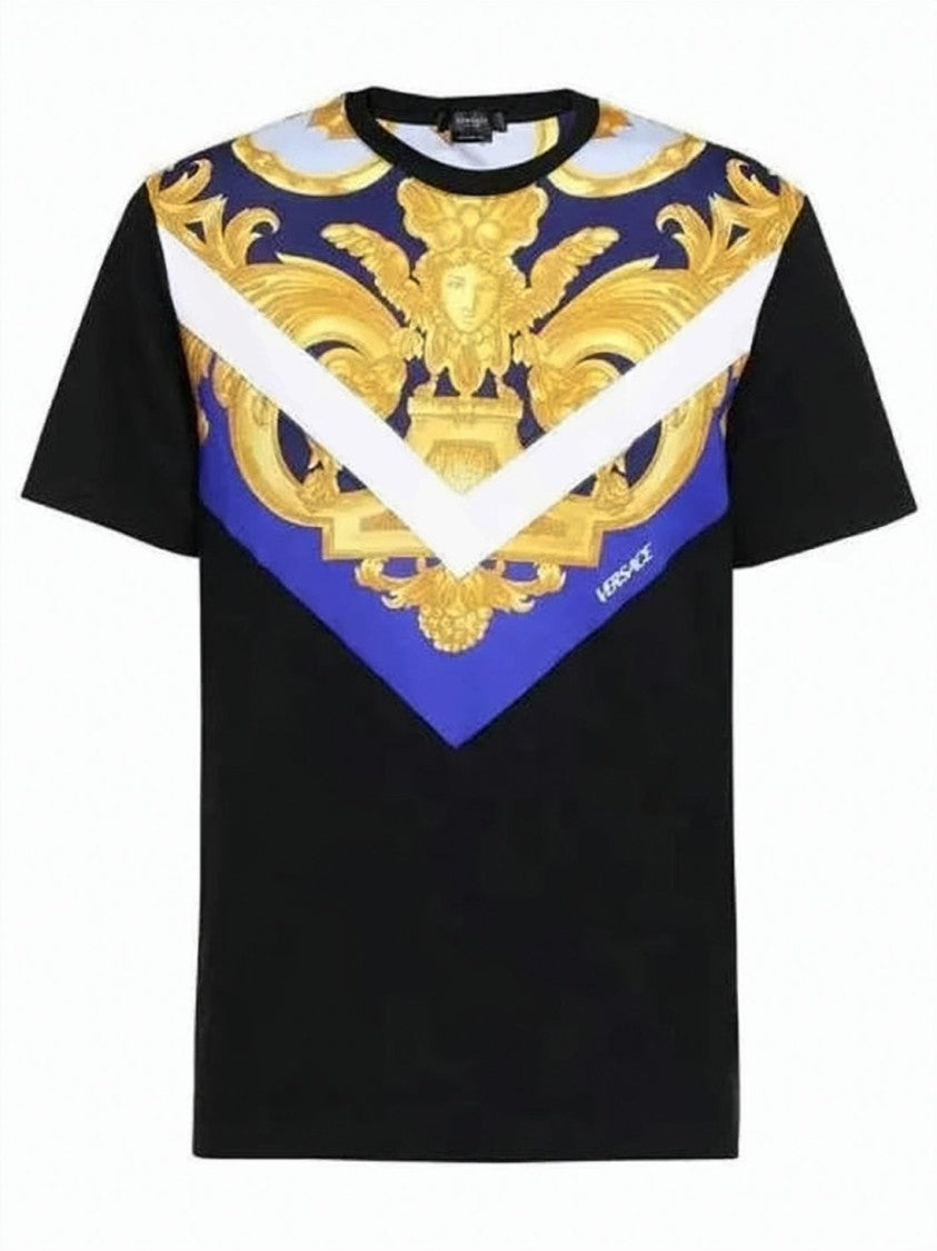 Versace Short-Sleeved T-Shirt With Bold Graphic Print