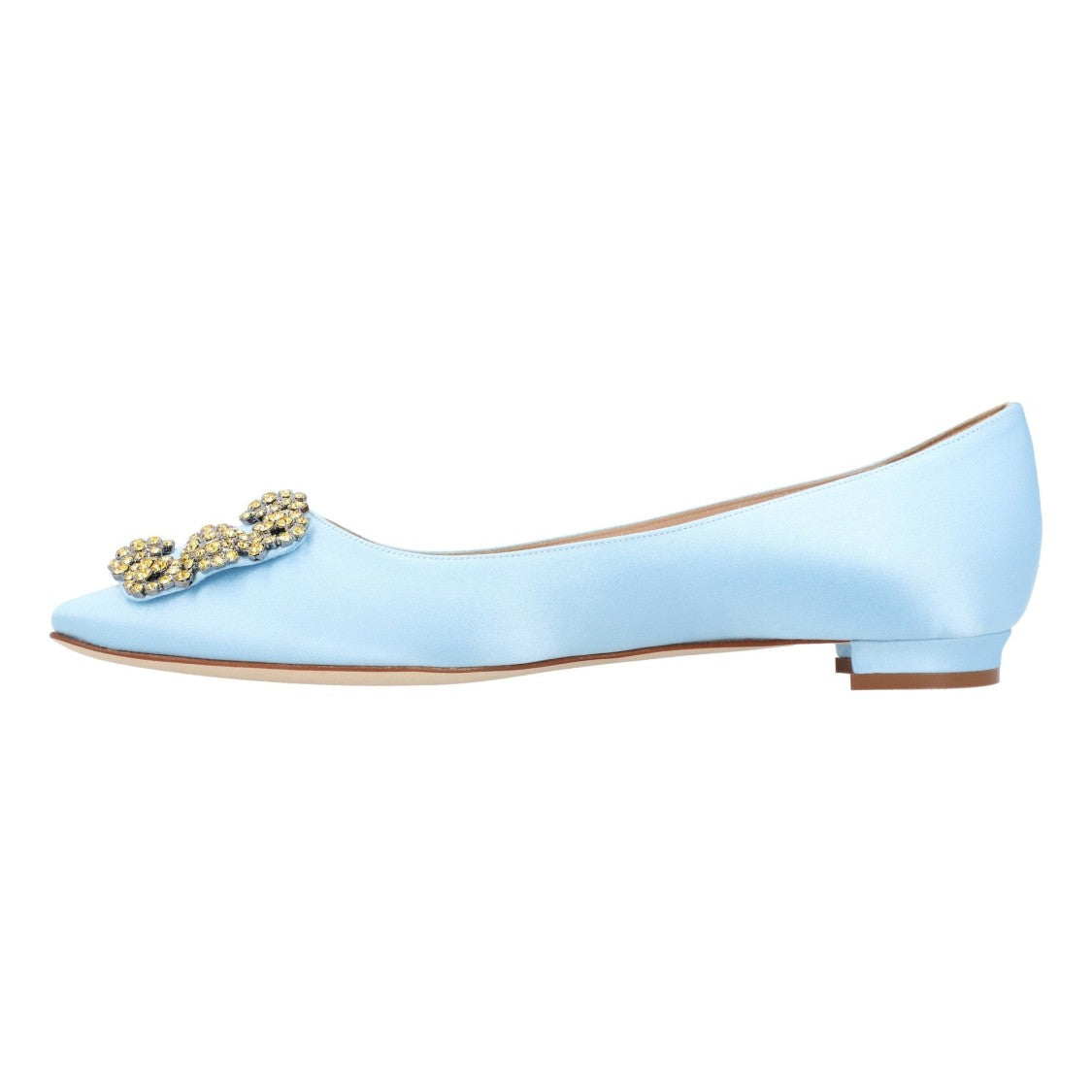 Manolo Blahnik Hangisi Flat Blue