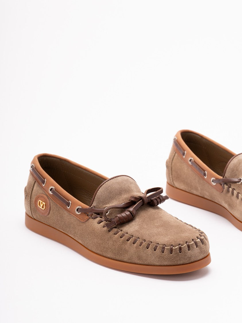 Valentino Garavani ` Palm Avenue` Leather Boat Shoes