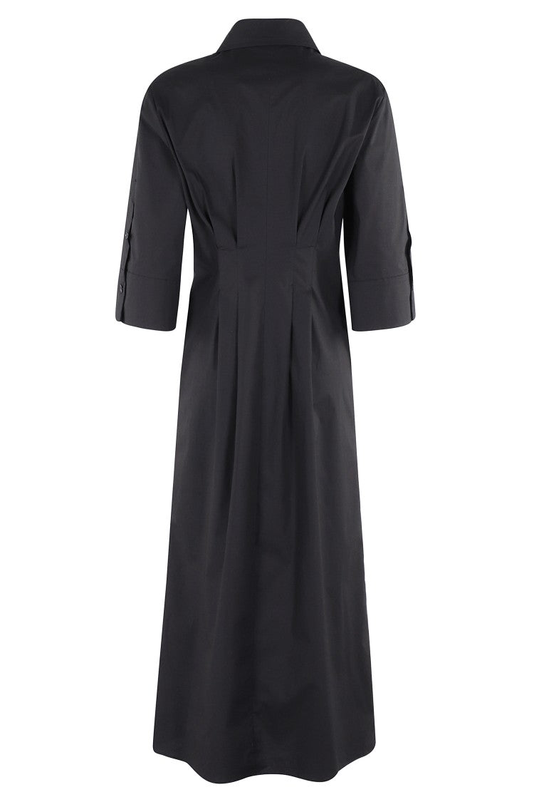 Seventy Midi Dress In Stretch Poplin With Kimono Sleeves