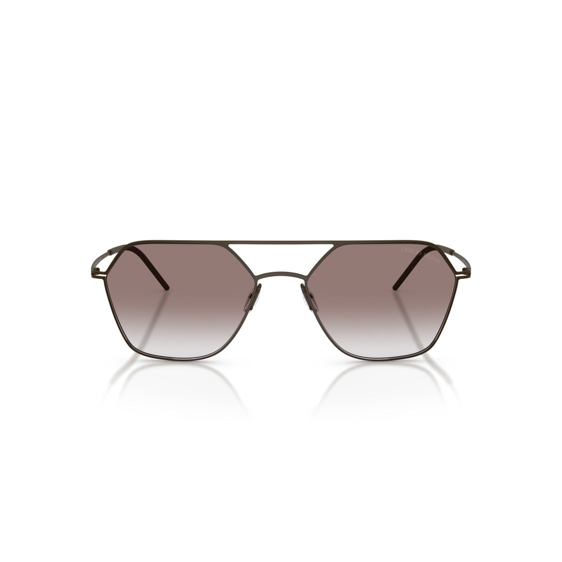 Giorgio Armani 0Ar6185 Geometric Frame Sunglasses With Double Bridge Design