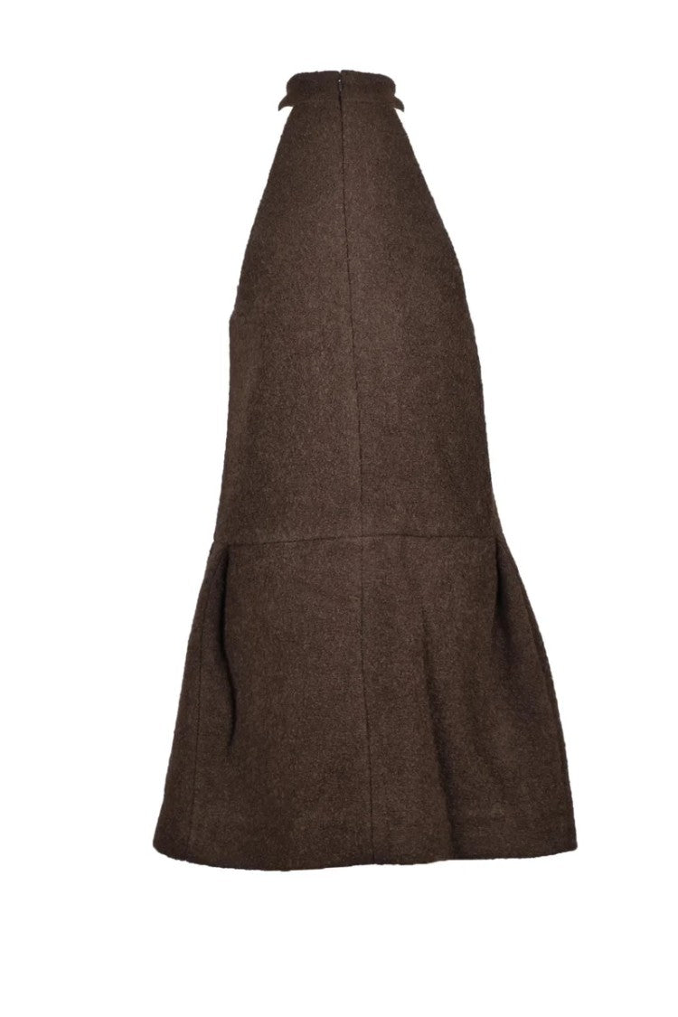 We11done Bouclé Wool Alpaca Dress - Brown