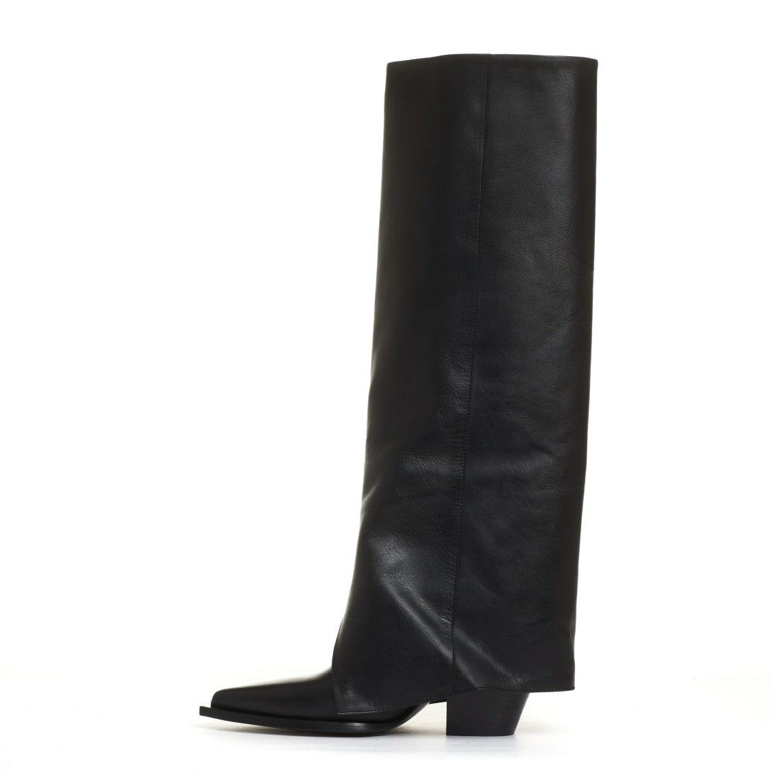 Elena Iachi Black Turn-Up Texan Boot
