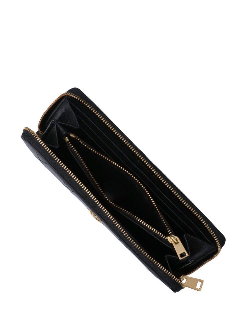 Tory Burch Black Charlie Zip-Around Leather Wallet