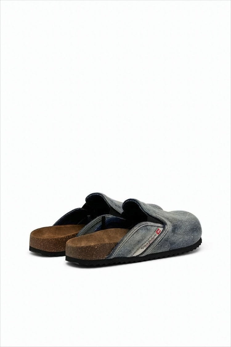 Diesel Denim Slip-On Loafers With Textured Grip Sole