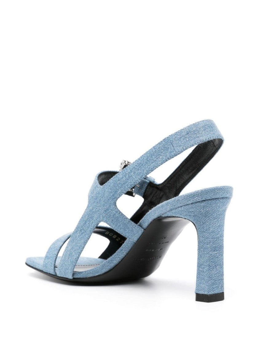 Sergio Rossi Light Blue Denim Sandals