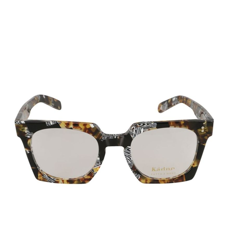 Kador Maya Square Frame Sunglasses With Tortoiseshell And Zebra Patterns