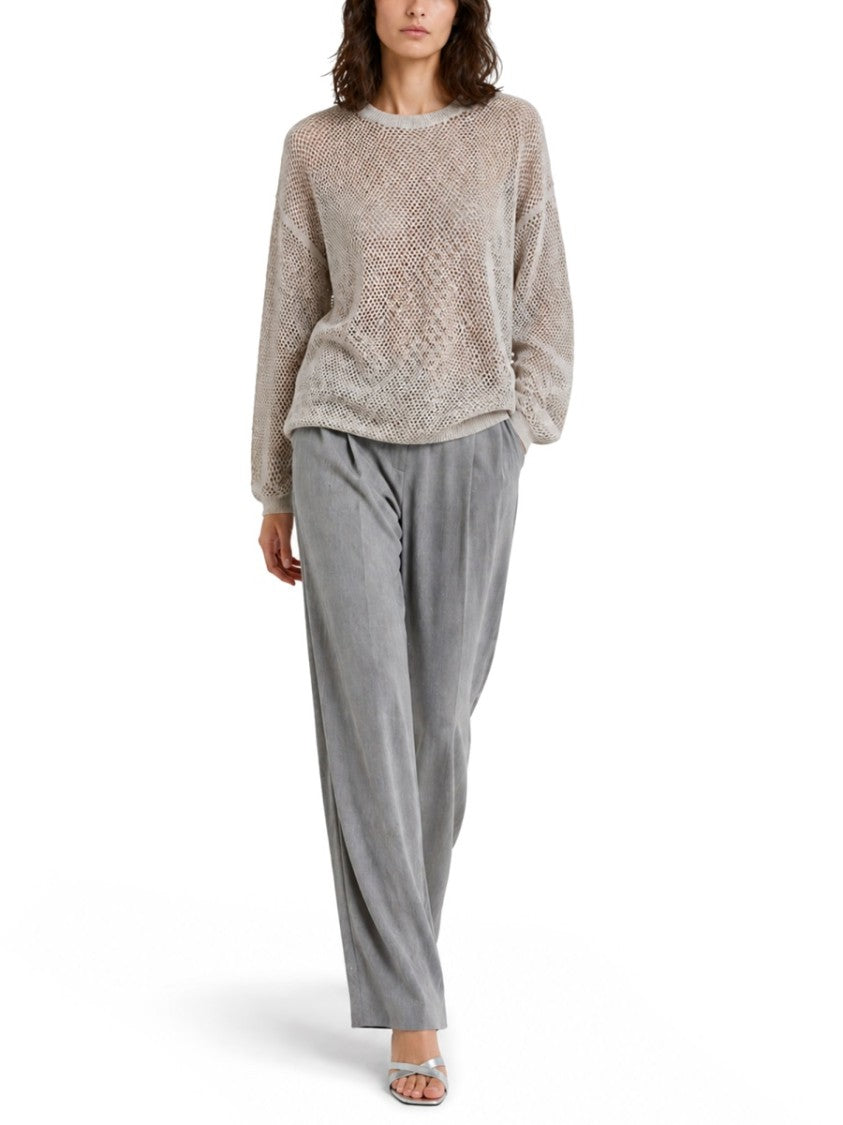 Fabiana Filippi Mesh Like Knit Round Sweater