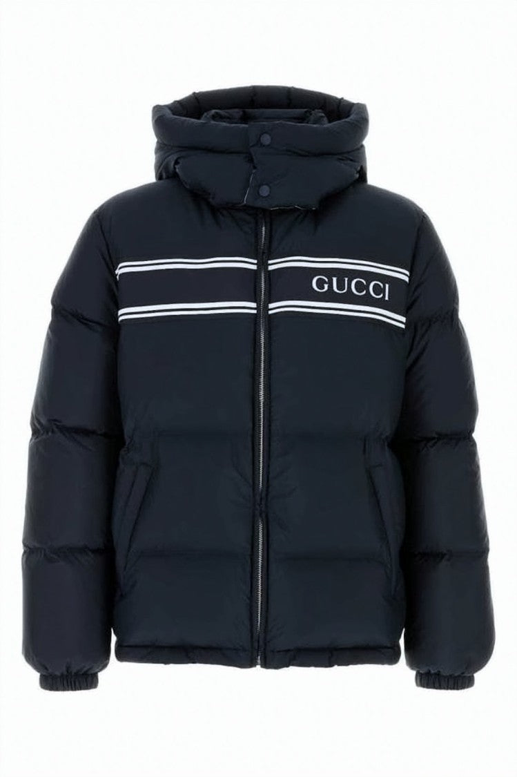 Gucci High-Collar Padded Jacket With Horizontal Quilting