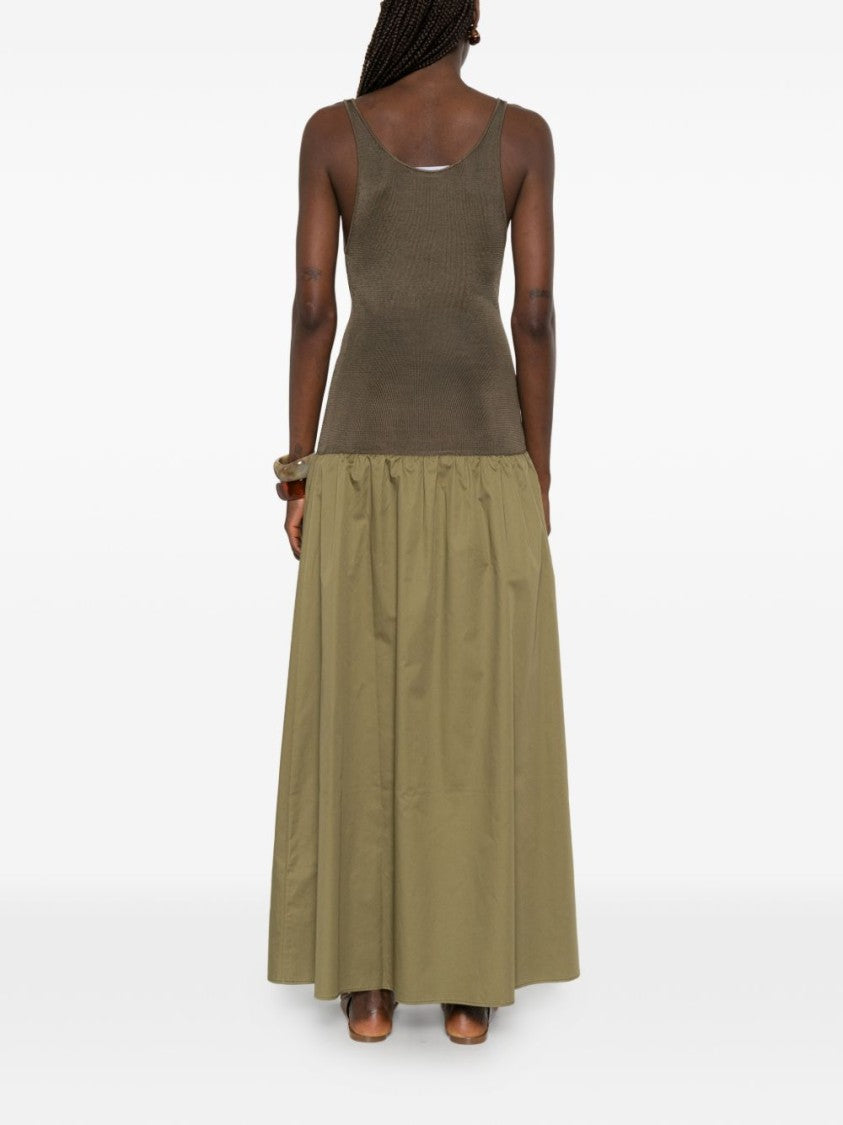 The Frankie Shop Sleeveless Fitted Knit Voluminous Dress