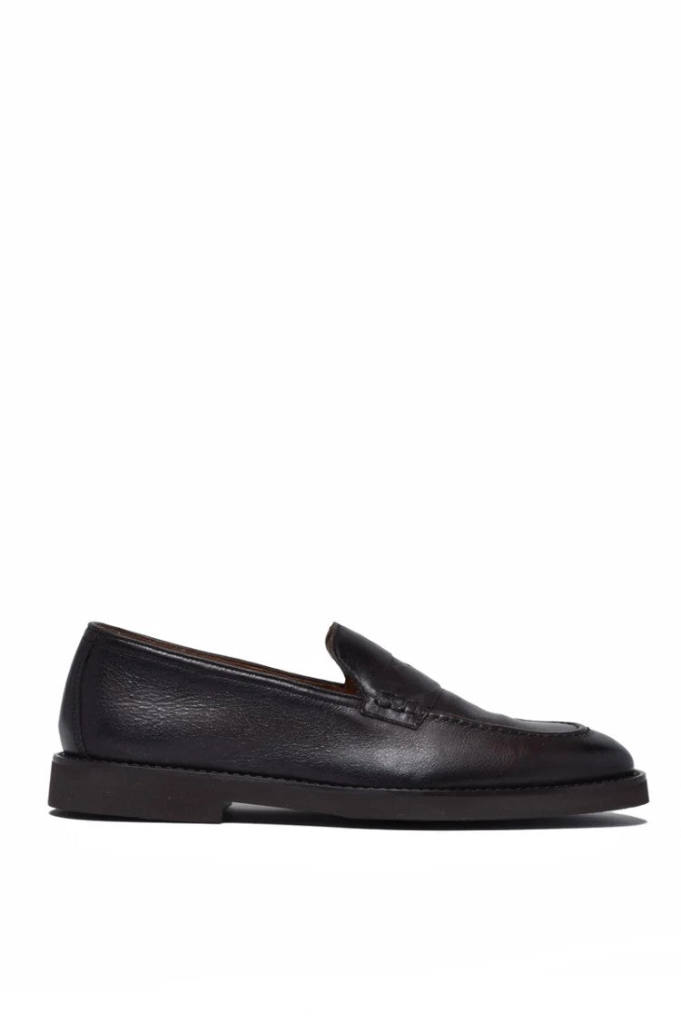 Doucal's Leather Rubber Loafers - Brown