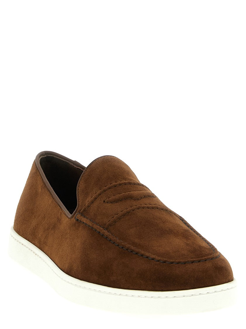 Church's Brown Suede Slip-On Loafers With Rubber Sole