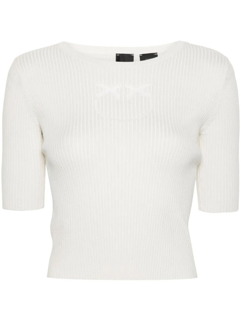 Pinko Ribbed Textured Tritone Blouse