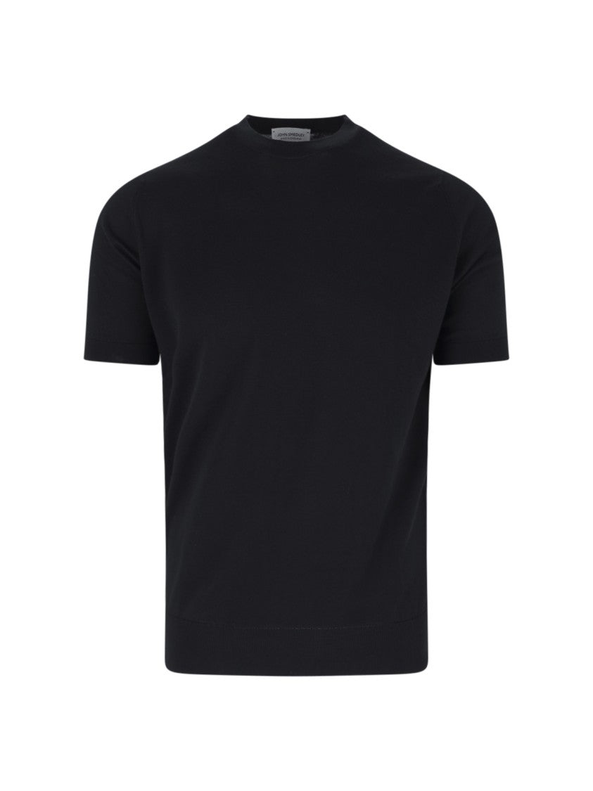 John Smedley Black Kempton Sea Island Cotton T-Shirt