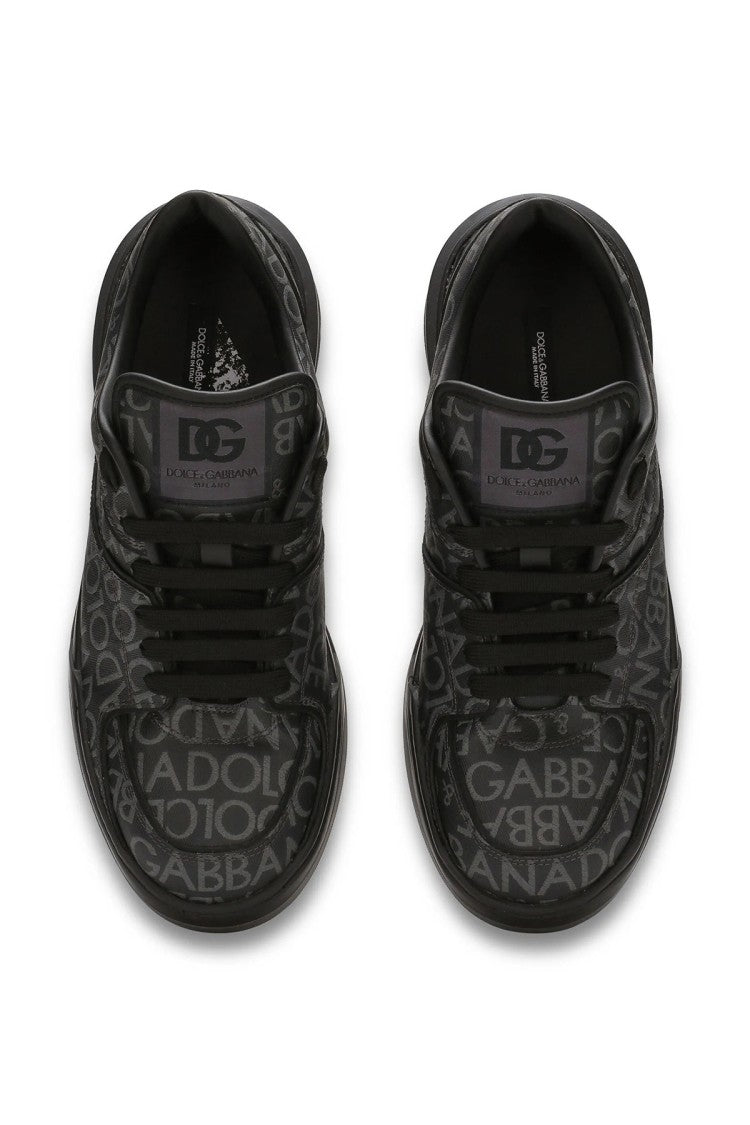 Dolce & Gabbana Black Leather Low-Top Sneakers