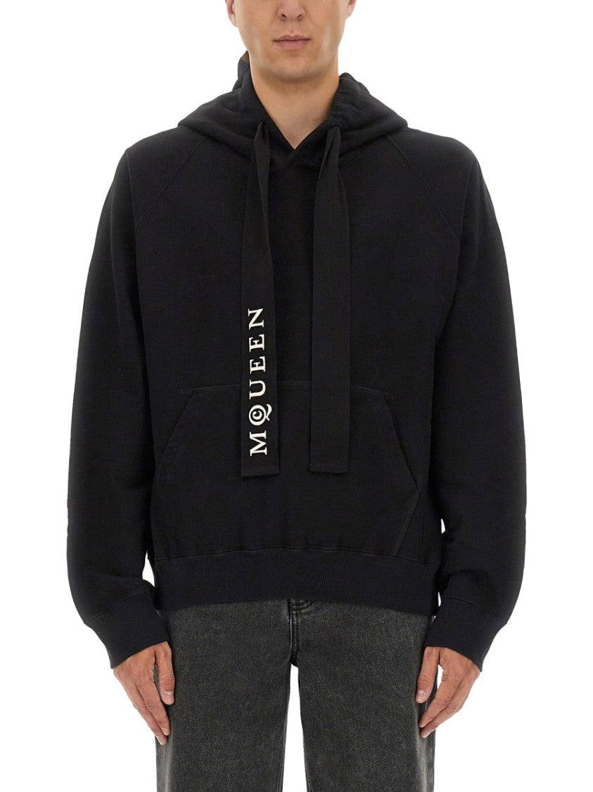 Alexander Mcqueen Relaxed-Fit Black Cotton Hoodie