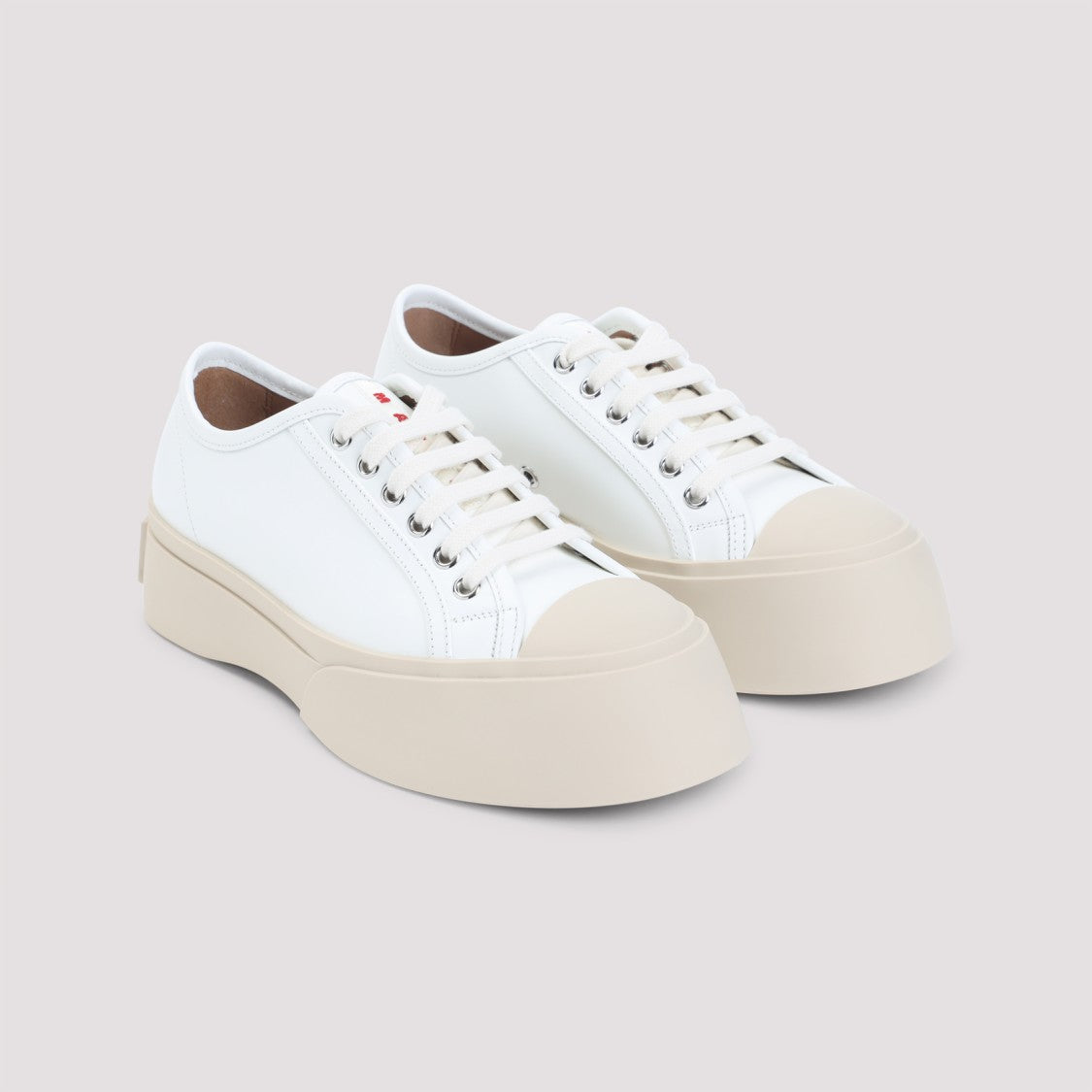 Marni Pablo White Calf Leather Sneakers