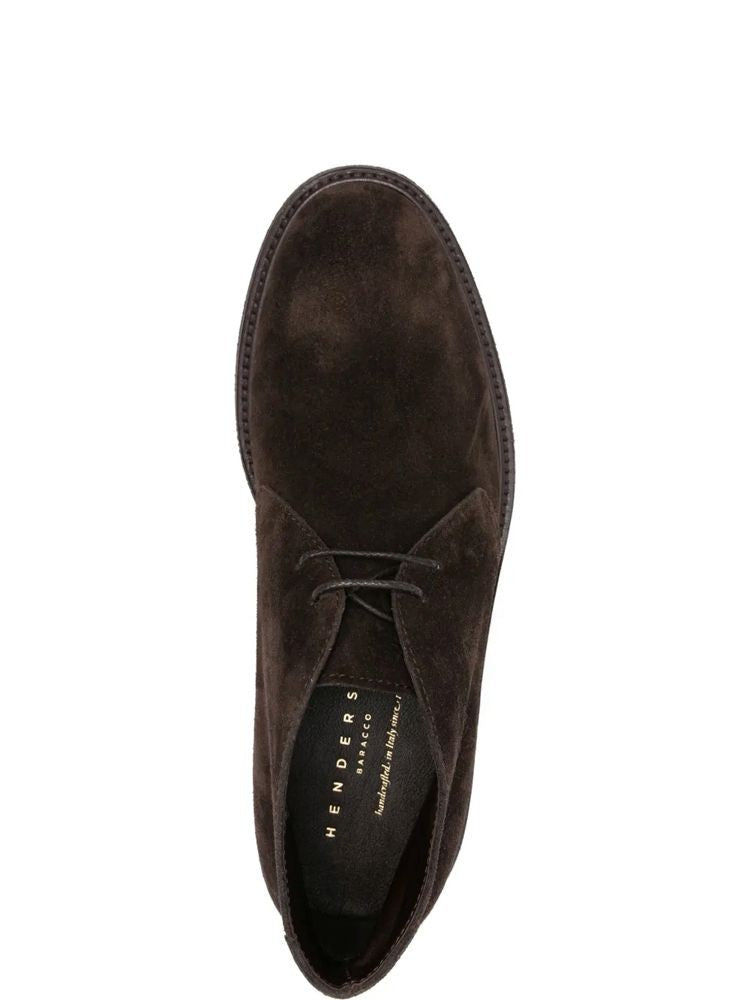 Henderson Black Clark Matte Finish Suede Ankle Boots